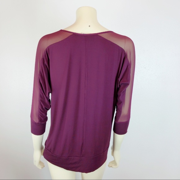 Club Monaco Burgundy Dolman Sleeve Top Size M - Picture 3 of 4